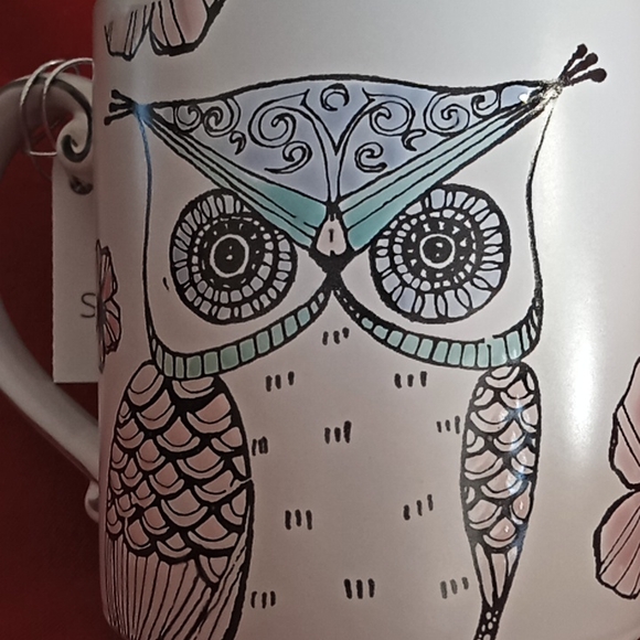 Owl Coffee/Tea 21oz Mug. Turquoise. "Life is a HOOT!". SPECTRUM DESIGNZ-2017. - Picture 5 of 15